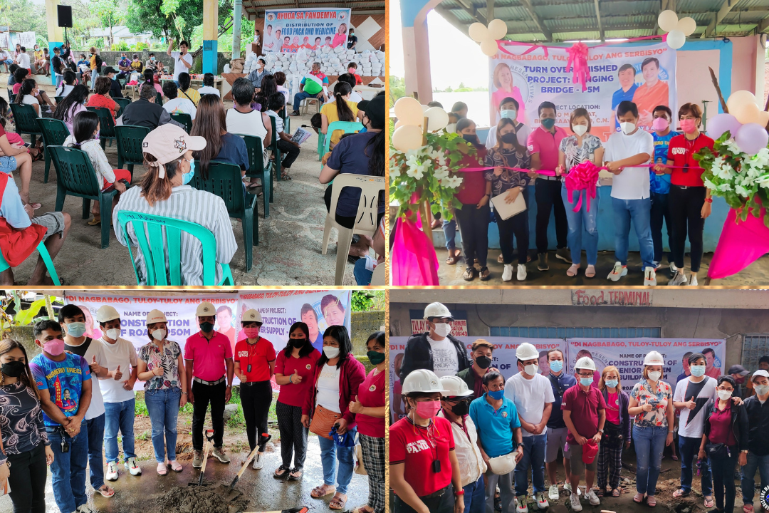 AYUDA SA PANDEMYA WENT TO 6 BARANGAYS IN LABO, GROUNDREAKING CEREMONIES FOR VARIOUS INFRASTRUCTURE PROJECTS SIMULTANEOUSLY HELD