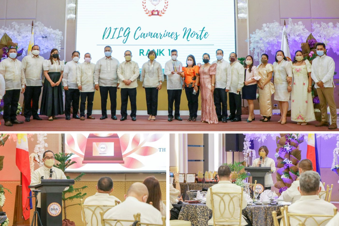 DILG CAMARINES NORTE PROVINCIAL OPERATIONS OFFICE HAILED AS BEST PERFORMING PROVINCIAL OFFICE FOR 2021 BY THE DILG REGIONAL OFFICE V