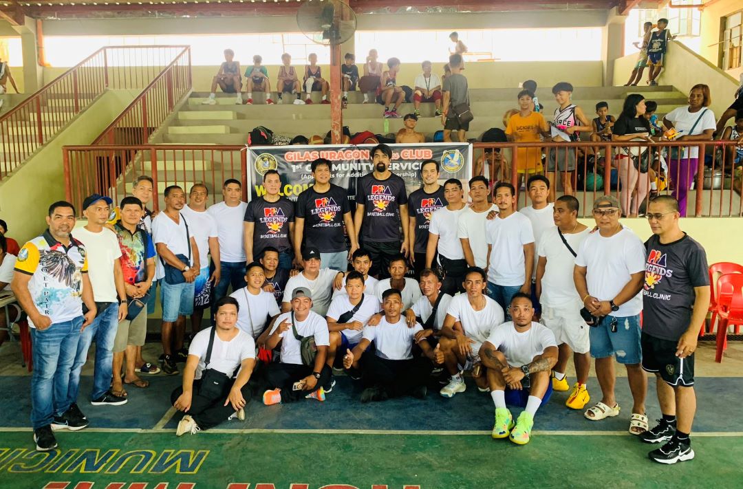 PBA LEGENDS FACILITATED THE TRAINING OF MORE THAN 250 UNDER 13 BOYS FROM DIFFERENT TOWNS OF CAMARINES NORTE